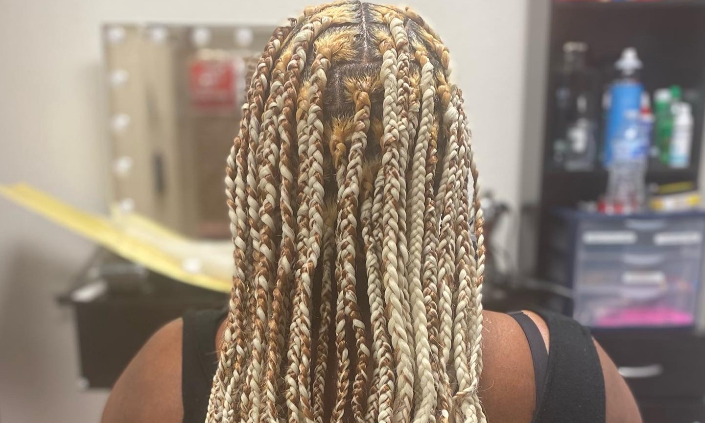 Medium or Large Knotless Braid Session or Full Highlights