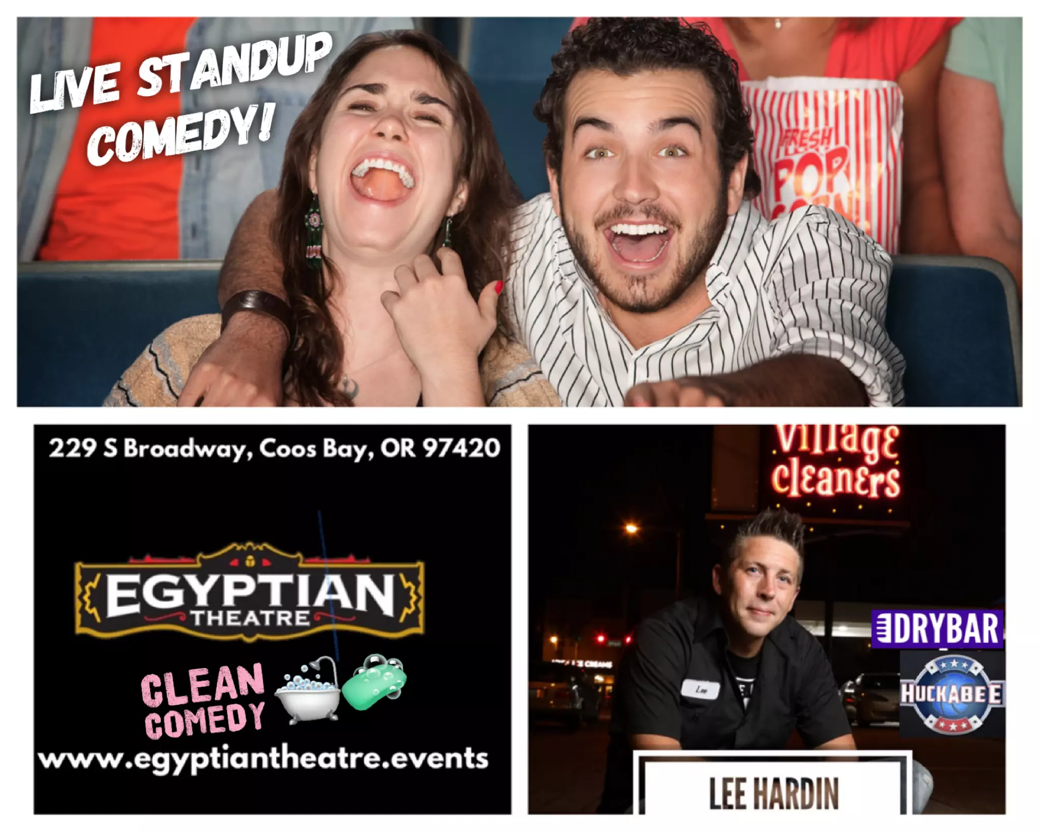 Clean Comedy Live w/ Lee Hardin @ The Egyptian on September 2nd - Primary Image