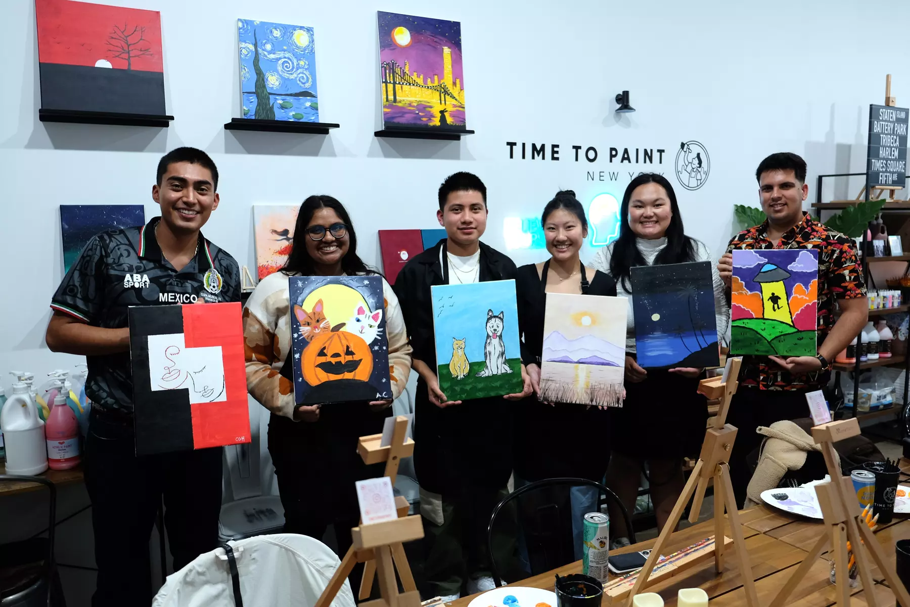 Painting Party at Time To Paint - Painting Studio in Long Island City