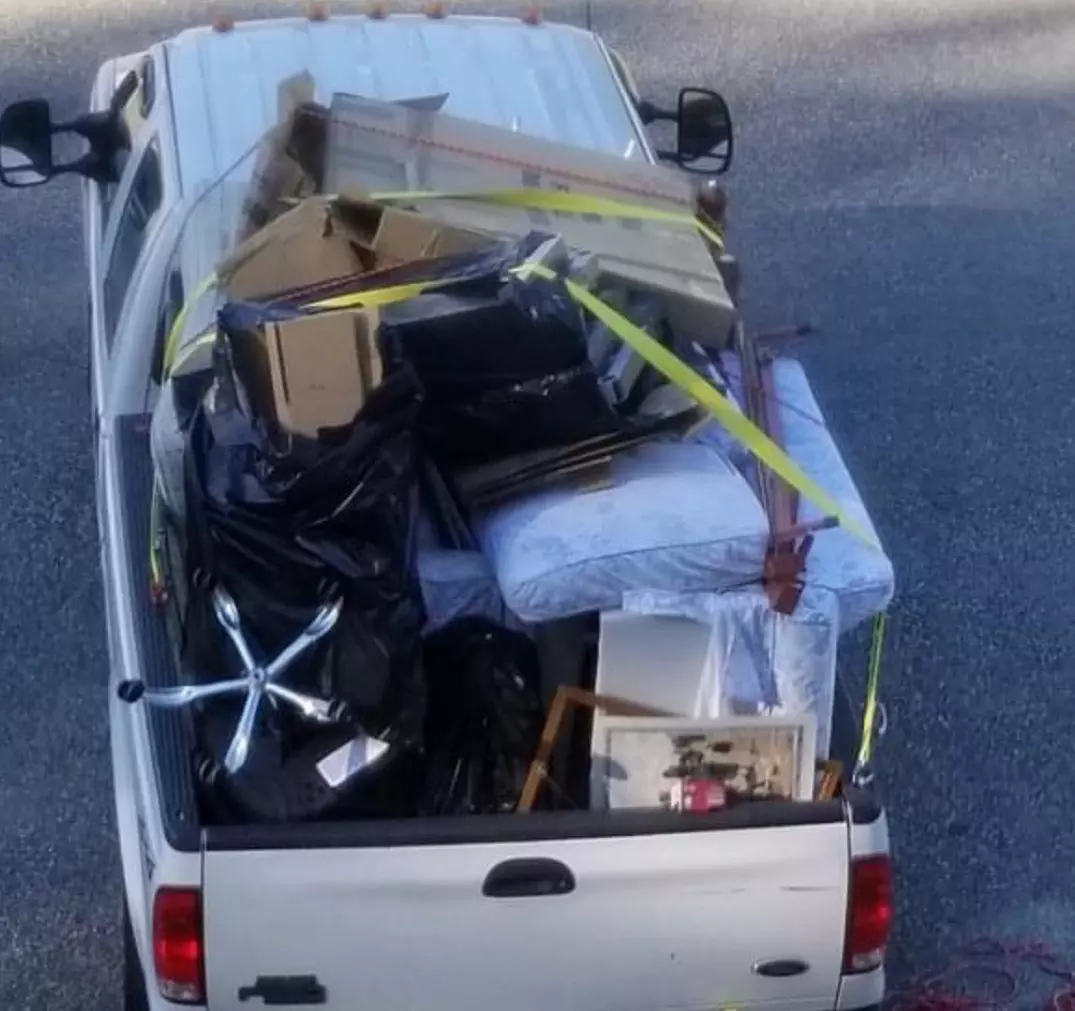 Junk removal with 8ft truck bed and trailer for full loads
