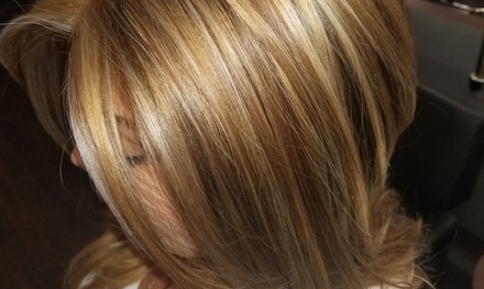 Single-Process Color, Haircut, and Blowout - Lustrous Hair by Tiffany