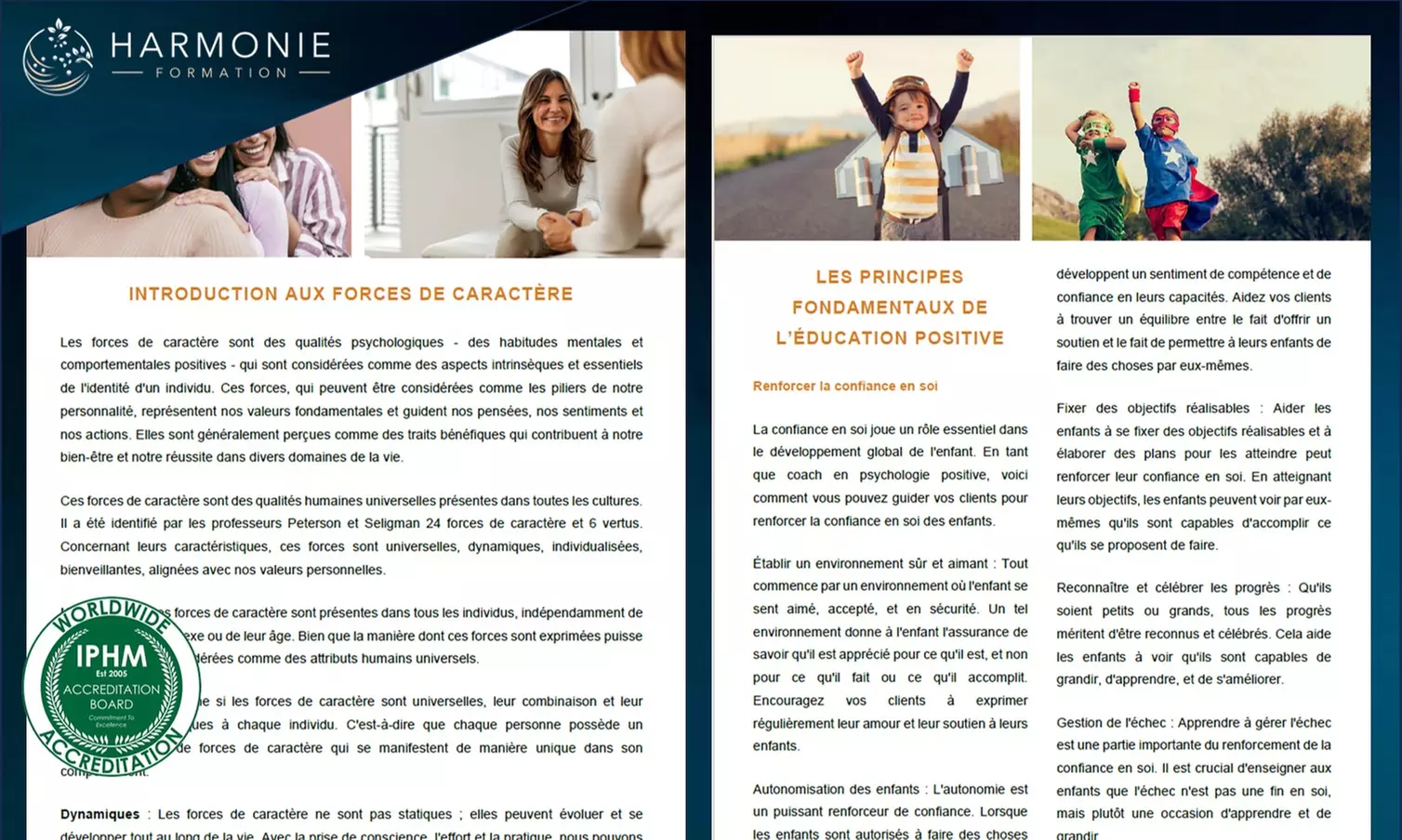 Formation en psychologie positive à distance avec Harmonie Formation