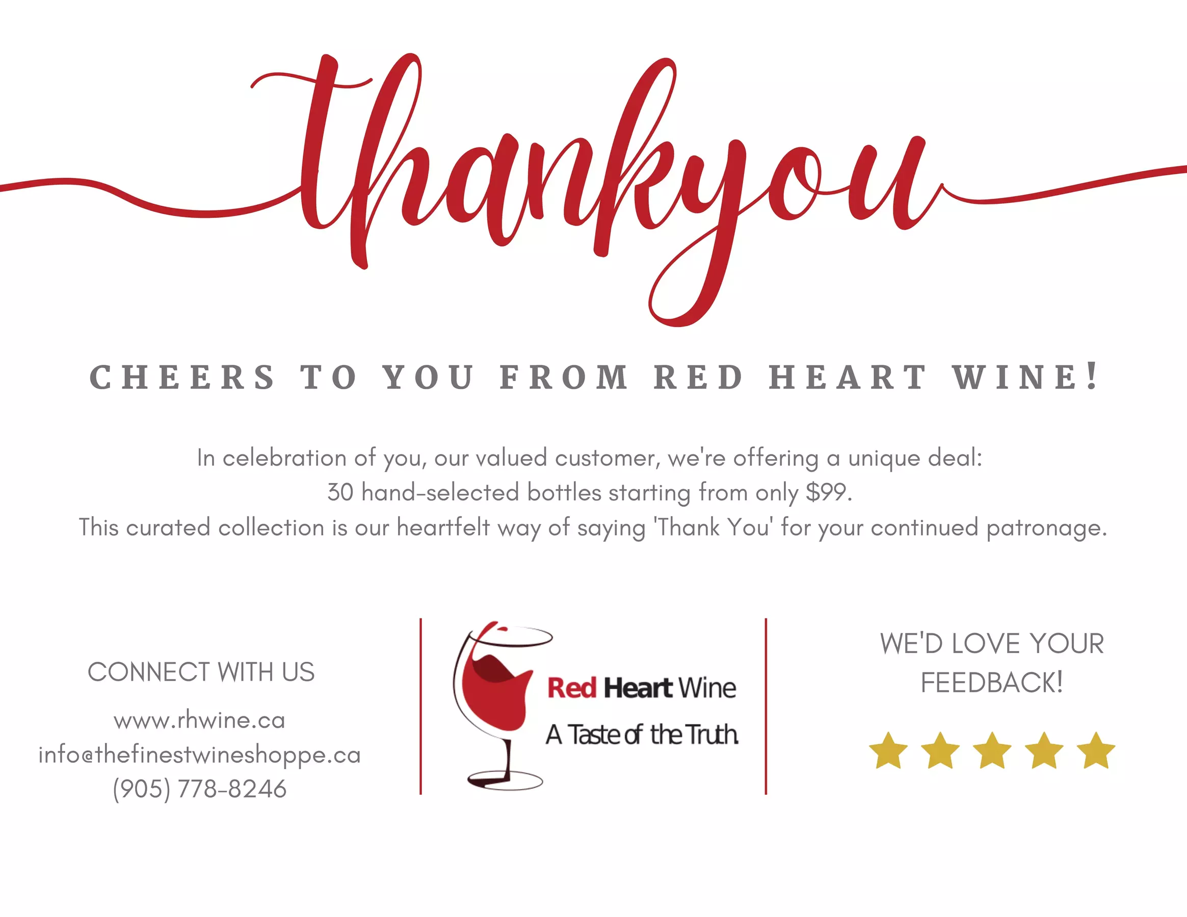 Up to 50% Off on  at Red Heart Wine (The Finest Wine Shoppe) - Primary Image