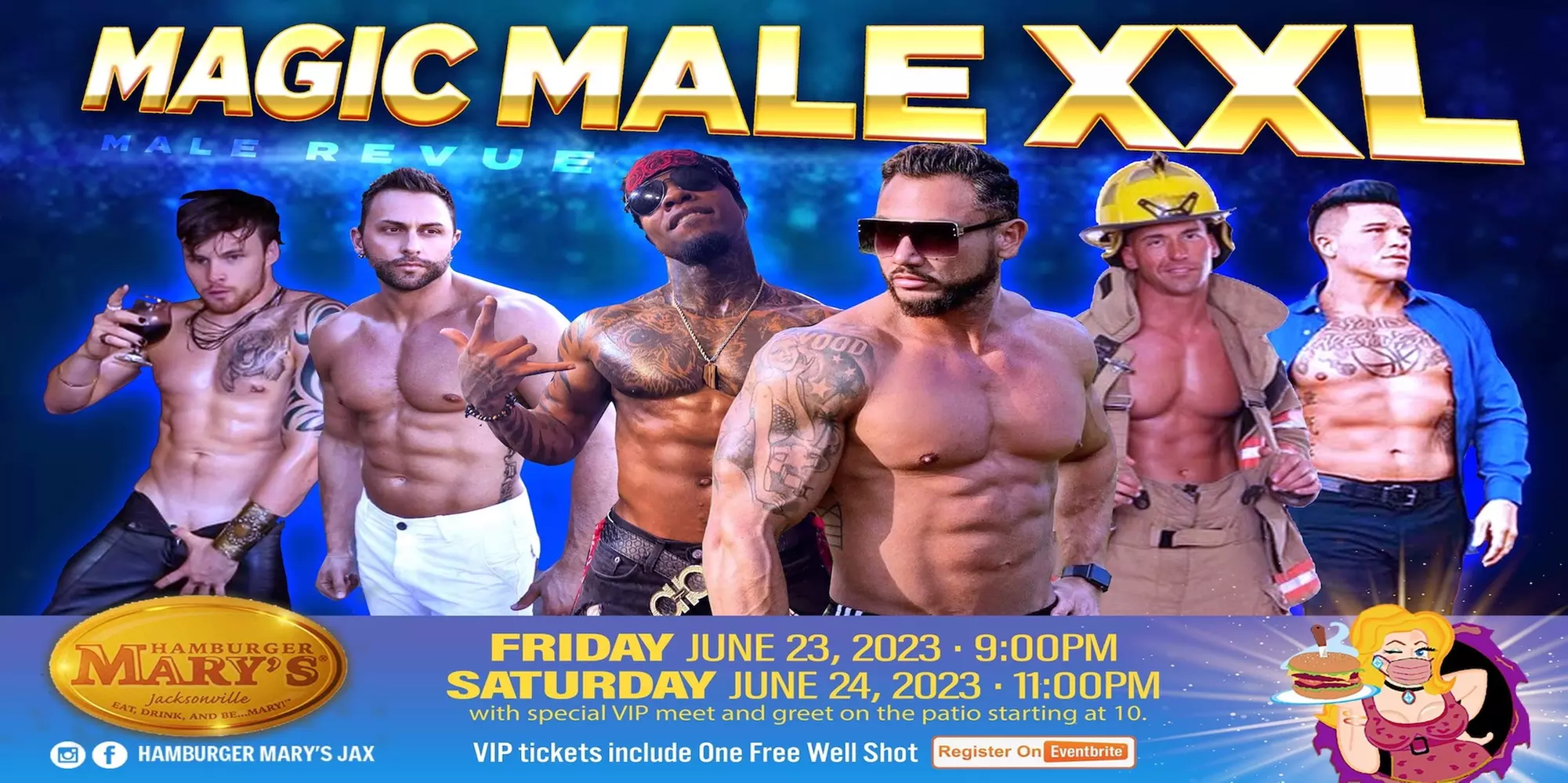 Magic Male XXL Show | Hamburger Mary's JAX on Sat June 24 - Primary Image