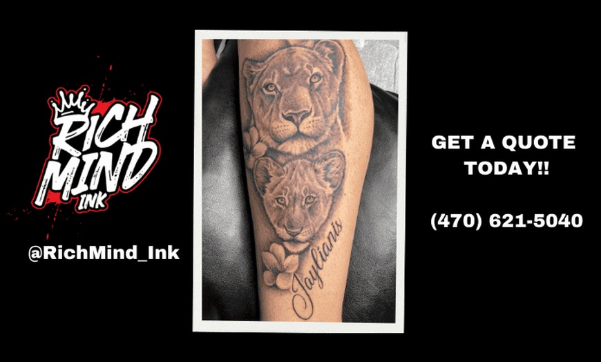 Image 2: Get Inked: Group of 4, 1 Or 3 Hours of Tattoo service w/ consultation