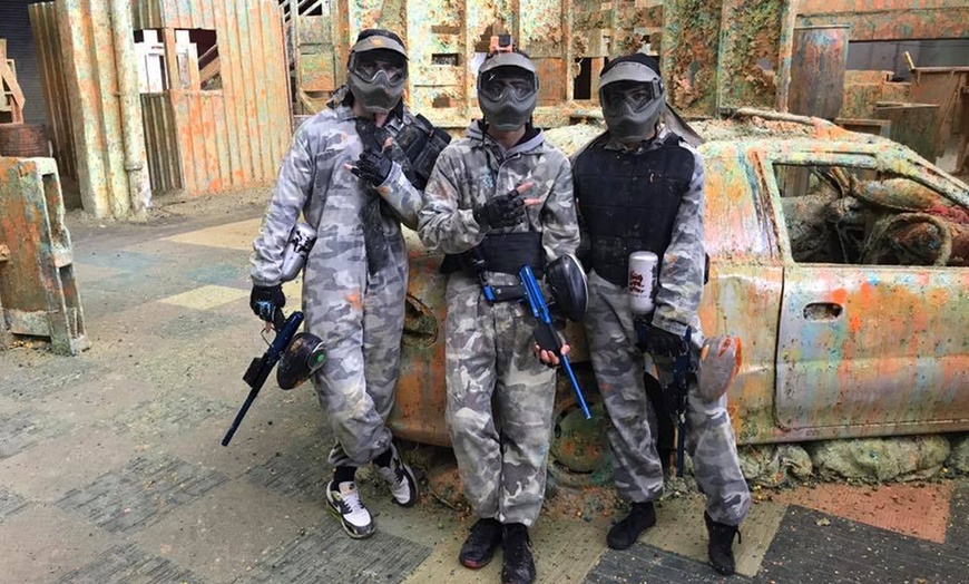 Image 1: 100 Paintballs with Gear Hire at Die Hard Indoor Paintball