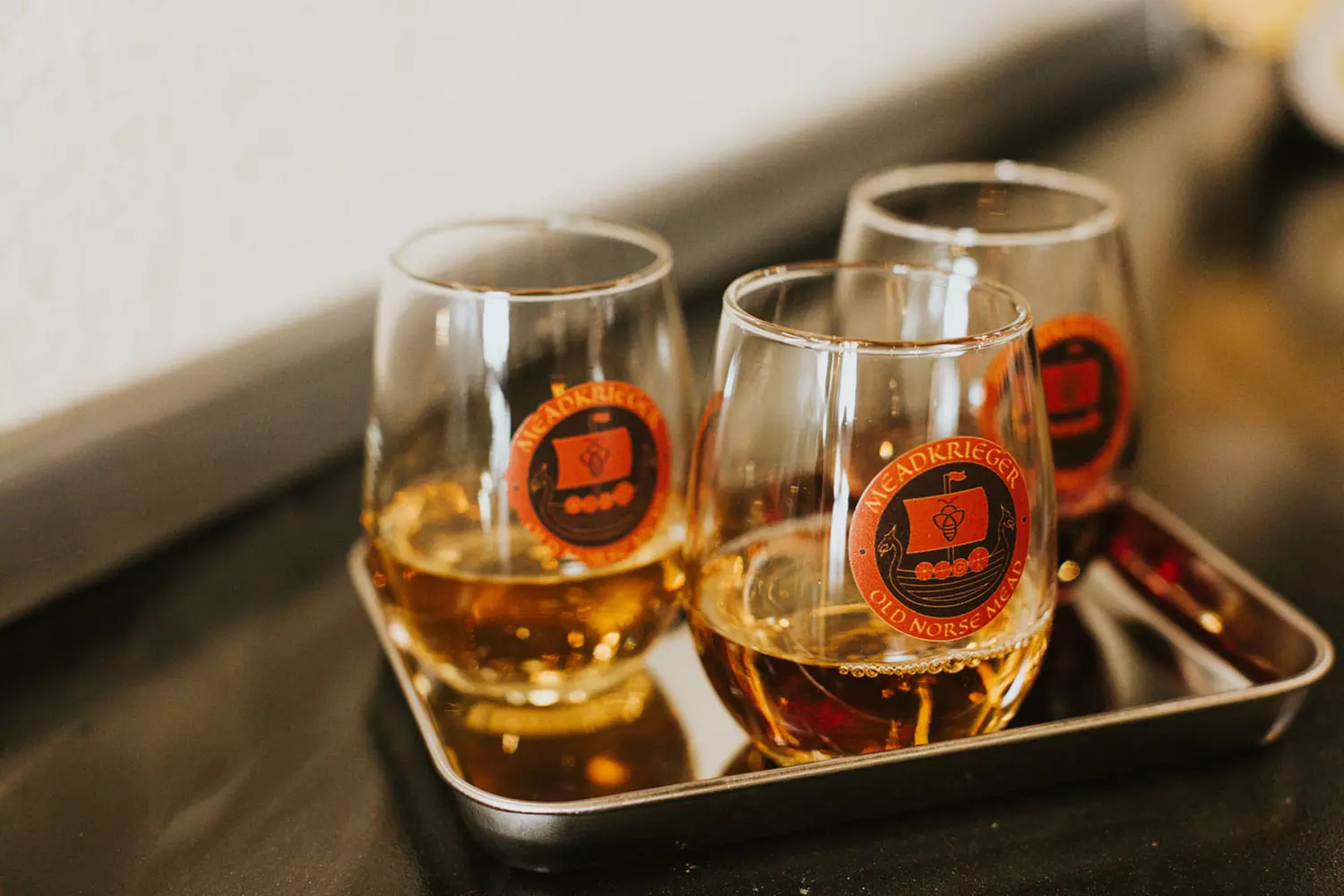 Wine and mead tasting with three pours per person