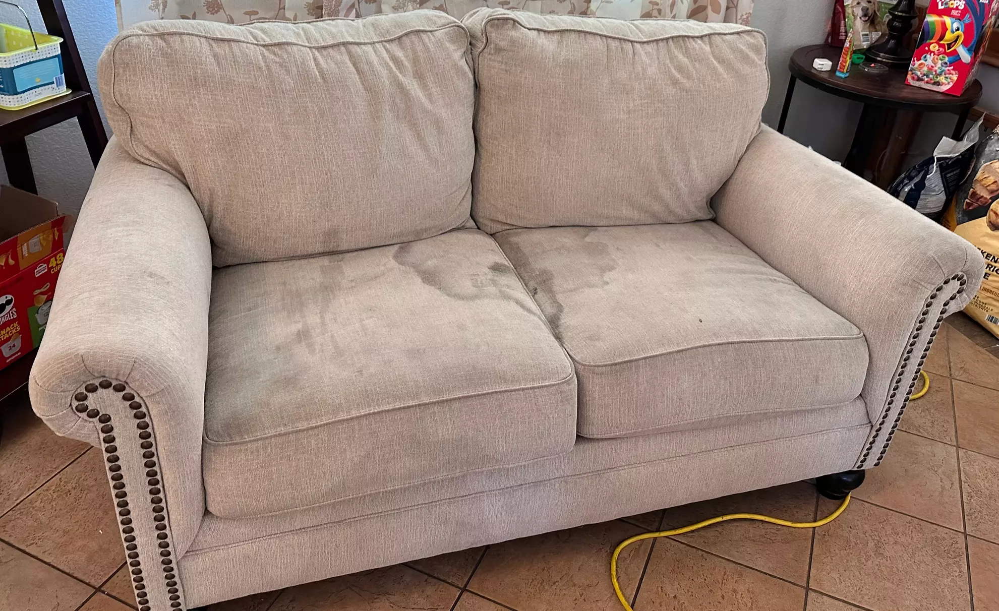 Upholstery cleaning for sofas, sectionals and love seats