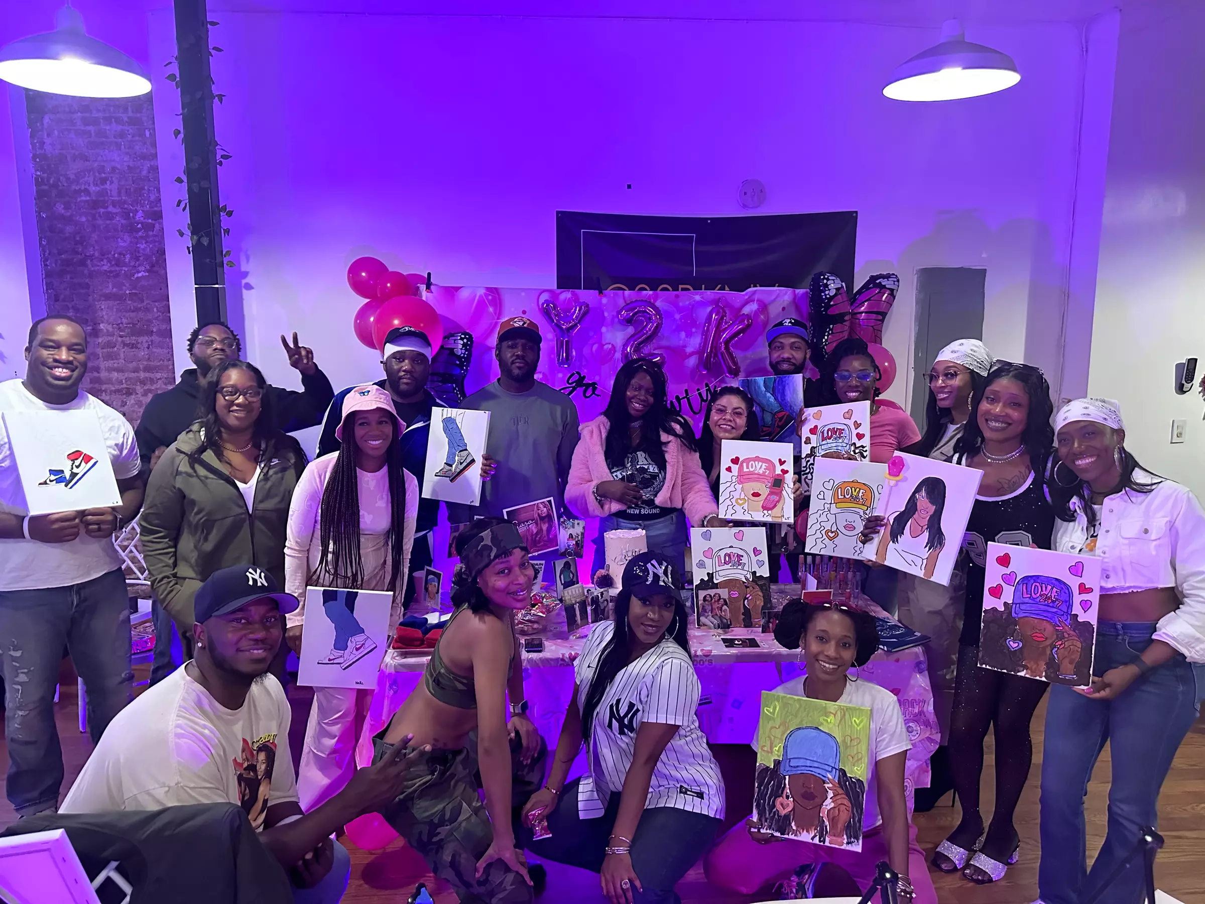 Enjoy a BYOB Paint & Sip experience with Creative Square Studios BK, offering private and group options with up to 64% off - Primary Image