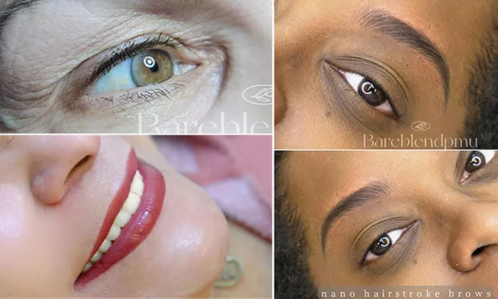Nano Hairstroke Brows, Ombre Brows, or Eyeliner Tattoo