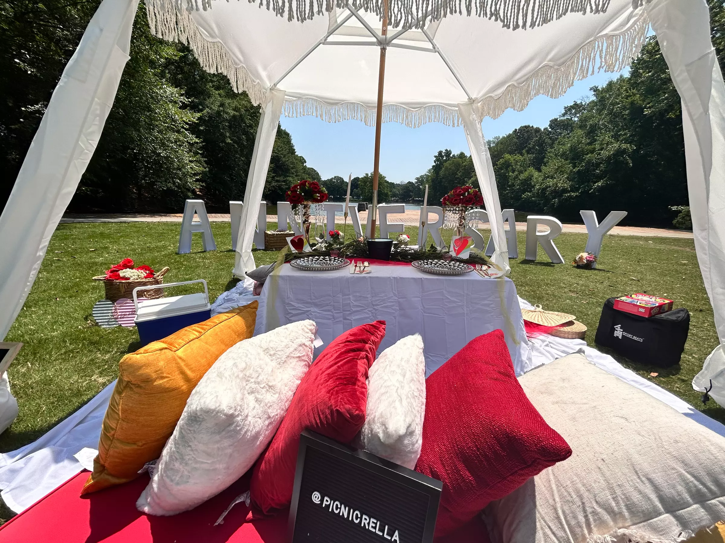 Experience a charming Date Night picnic setup by Picnicrella with specialty add-ons, offering up to 40% off - Second Medium