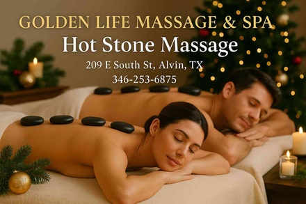 60 minute Fusion Massage with Hot Stones and Hot towels - Golden life Massage & Spa