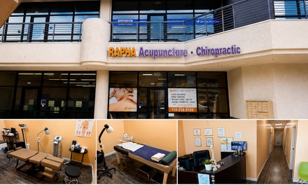 30-Minute Chiropractic Exam, Estim, Soft Tissue Mobilization, One area of spine adjustment - Rapha Acupuncture Chiropractic
