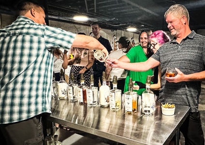 Distillery Tour with Two Flights and Two Shot Glasses for Two People - New South Spirits