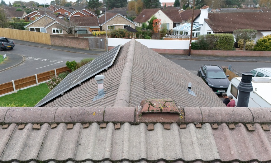 Image 3: Get Aerial Views of Roof or/and Gutter Inspection of Your Home