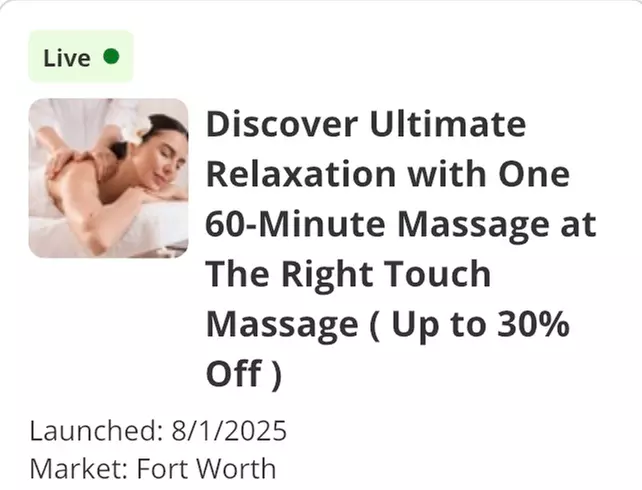 Discover Ultimate Relaxation with One 60-Minute Massage at The Right Touch Massage ( Up to 30% Off ) - Primary Image