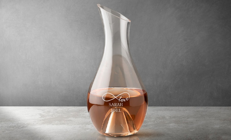 Experience personalized elegance with GiftsForYouNow.com: Choose one or two wine carafes with up to 63% off