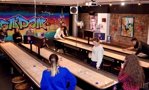 One Hour of Shuffleboard and Delicious Pizza for Two to Six People!