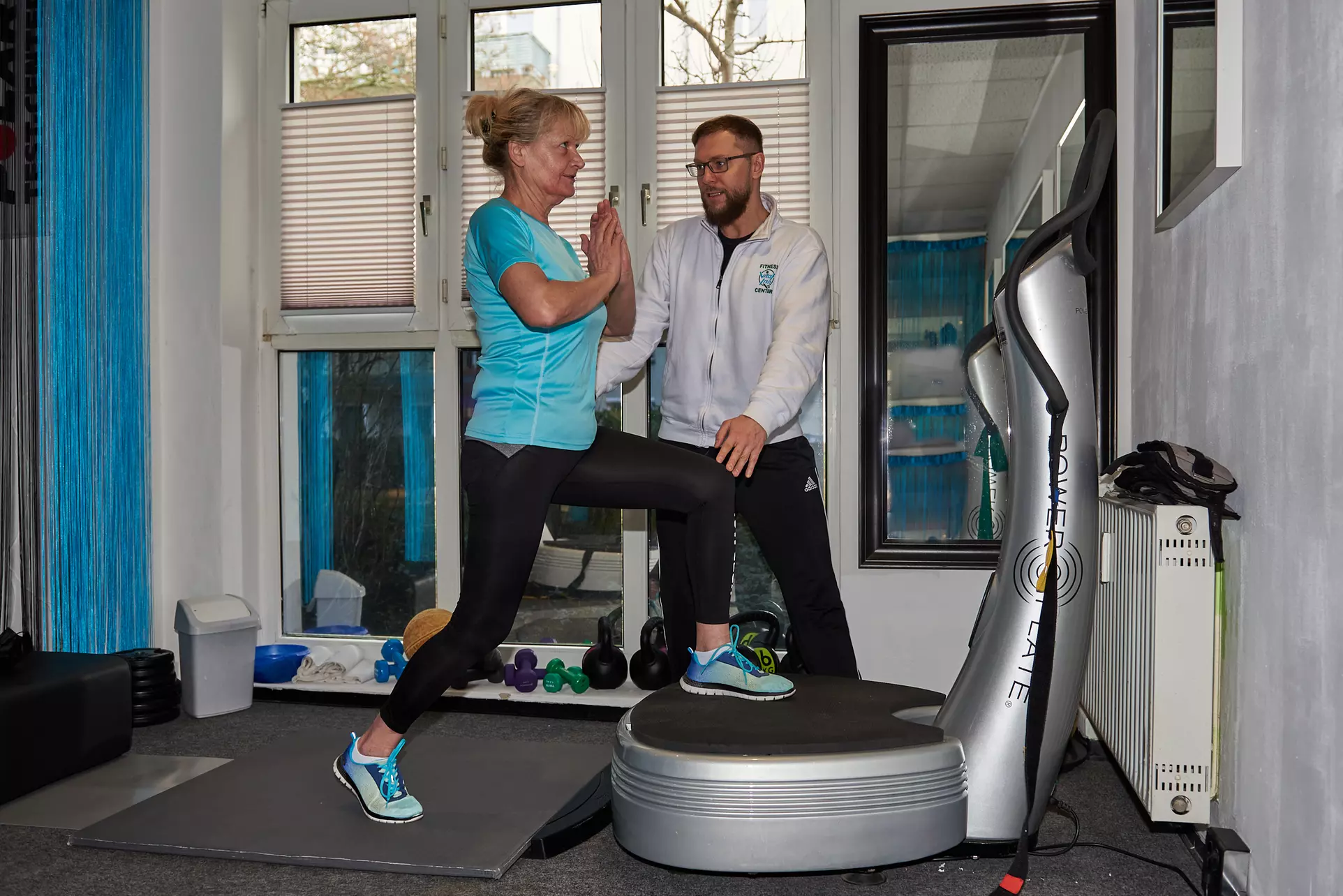 Karte für Powerplate-Figurtraining