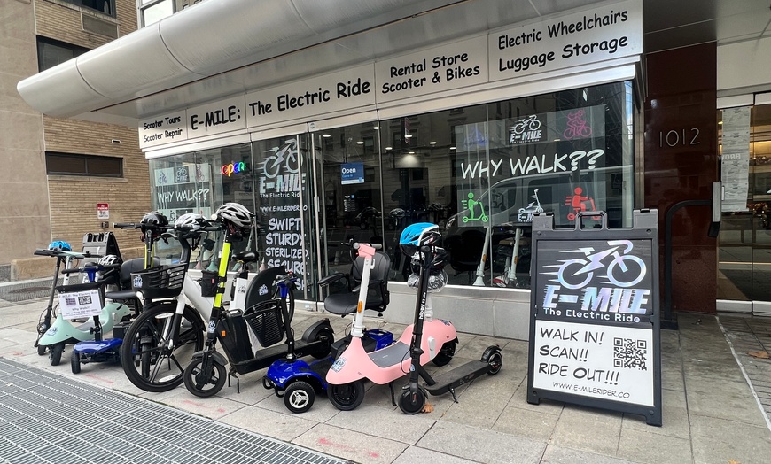 Image 2: Party of 4 Electric Scooter Rentals