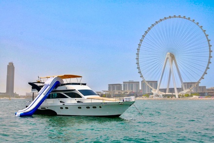 New 75ft Yacht SILVER QUEEN V up to 30pax for 1h - Silver Queen Yachts  Boats Rental LLC