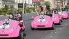 Discover Las Vegas : Tour for 2 in a Pink Hog Car Scooter+ Food Samples + 2 Souvenir T-Shirts (Up to 30% Off)