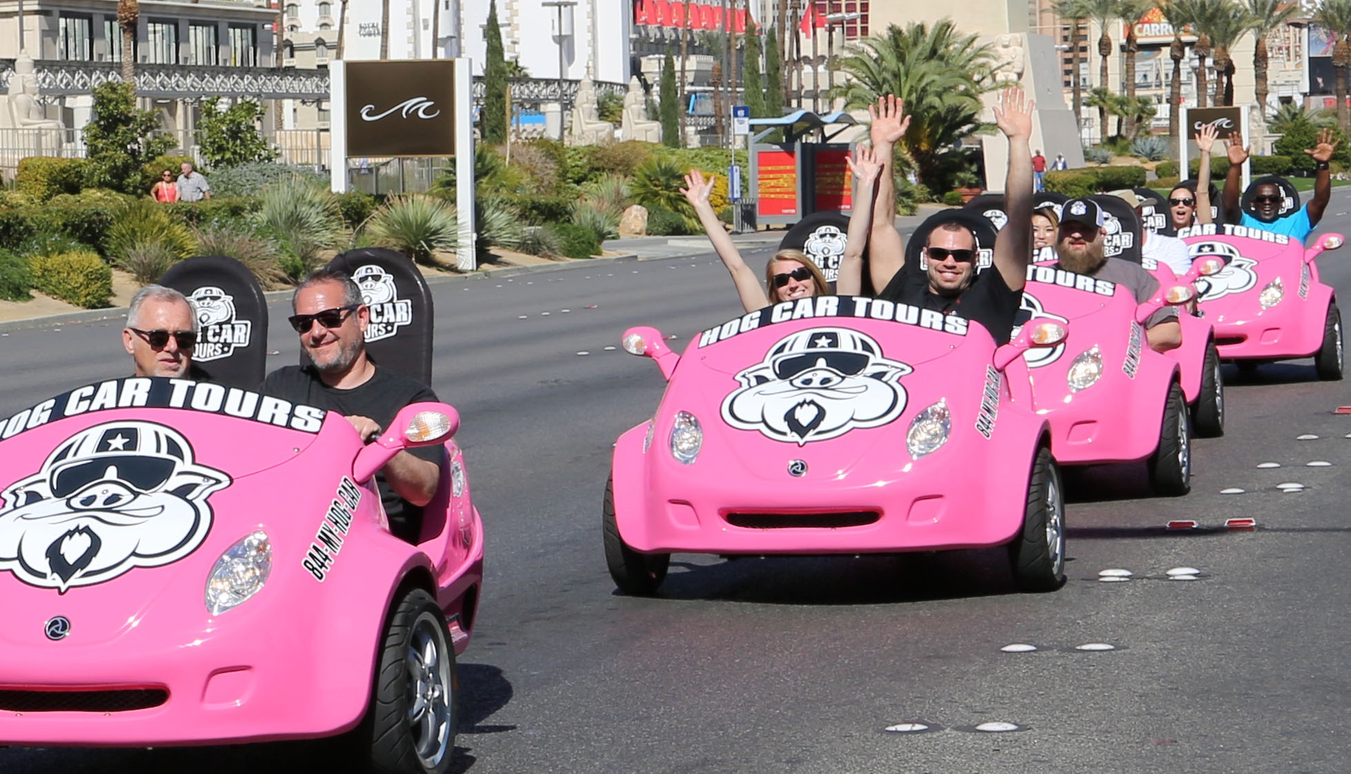 Tour for 2 in a Pink Hog Car Scooter+ Food Samples +2Souvenir T-Shirts