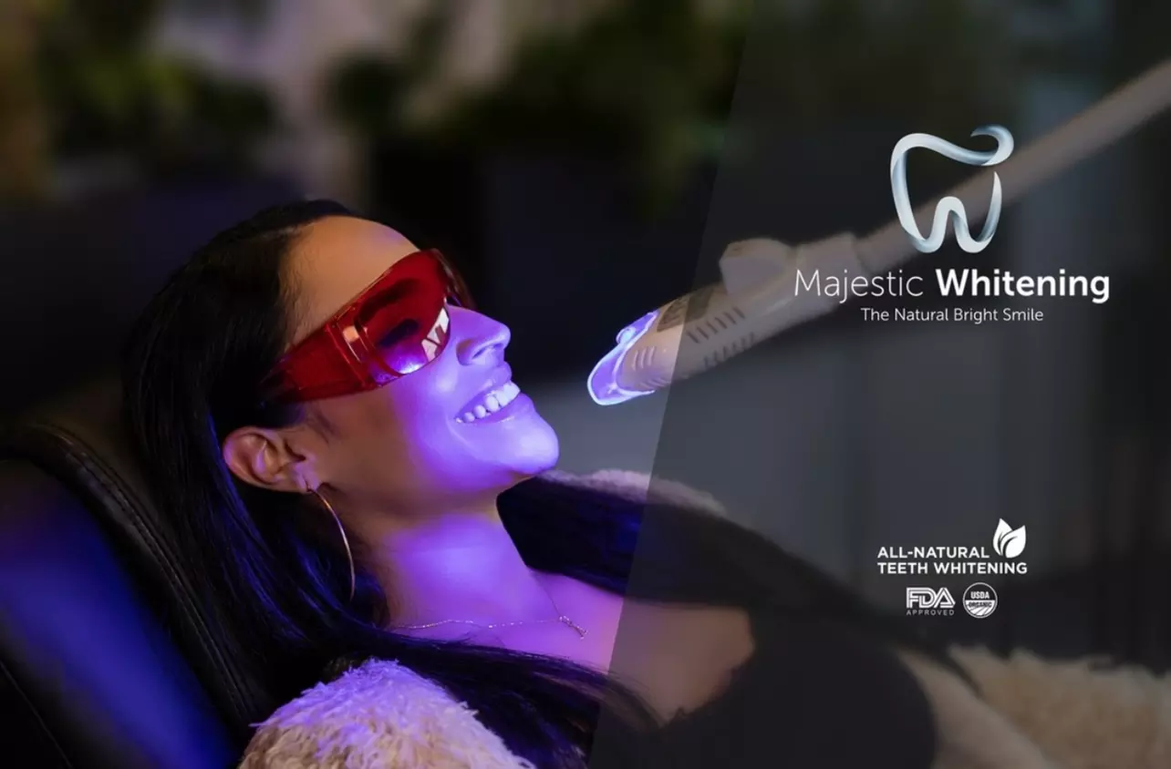 Get Brighter Teeth with One 30, 60 or 90-Minute All Natural & Organic Majestic Teeth Whitening at Up to 45% Off