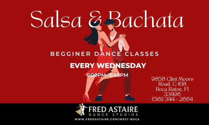 Dive into Fred Astaire Dance Studios' Salsa & Bachata Classes with up to 52% off - Primary Image
