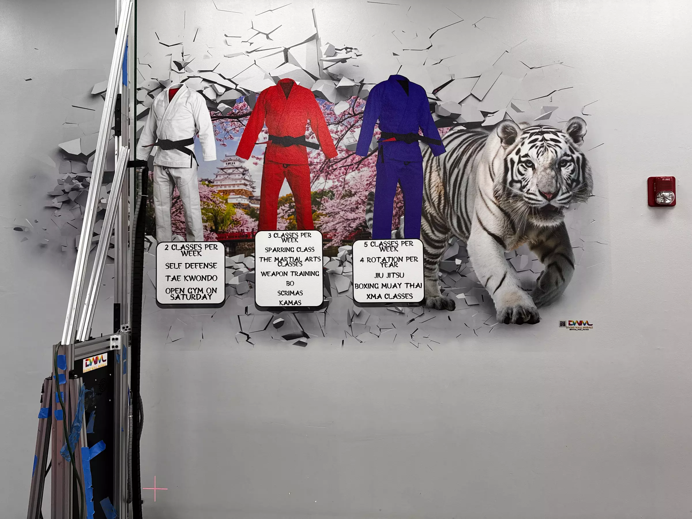Interior Mural Installation with Vertical Wall Printer: 4’x3’ or 5’x6’