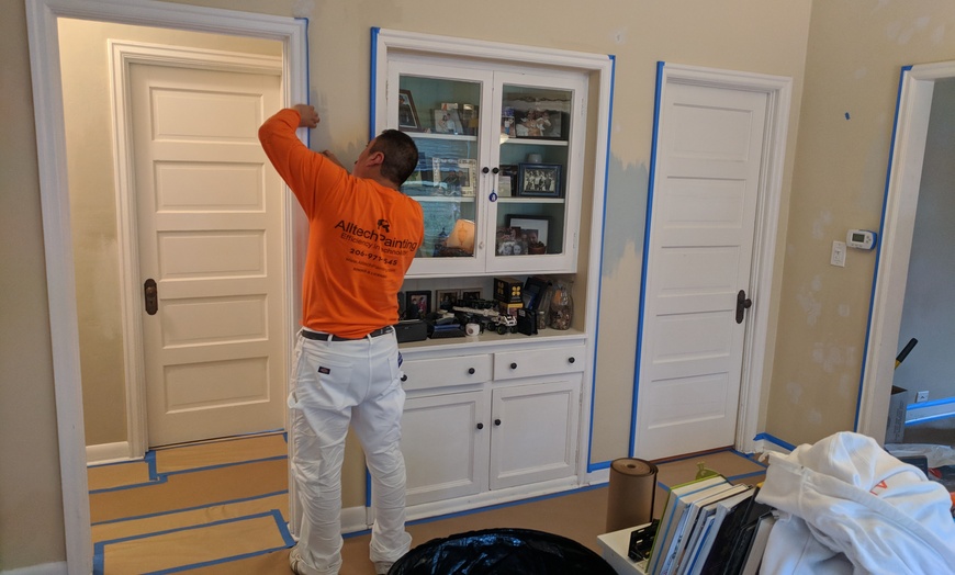 Image 1: Transform Rooms with Expert Accent Wall / Interior Painting! 
