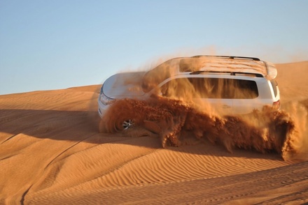 For one: desert safari with pick-up and drop-off from specific pickup points