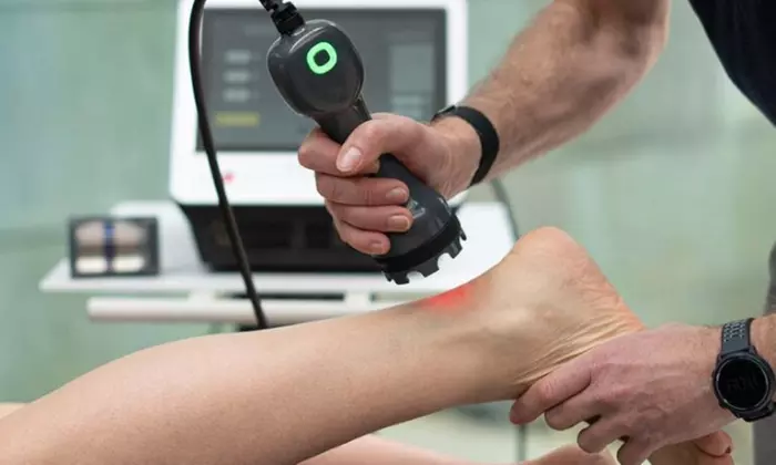 Experience Concierge Podiatry's quick 15-minute pain laser treatments, offering relief and healing up to 67% faster. - Primary Image