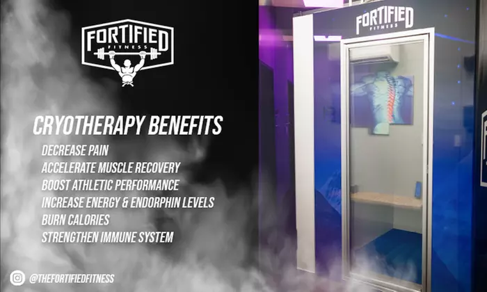 Fortified Fitness offers Cryotherapy for enhanced recovery and relaxation, with sessions lasting up to 50% off - Primary Image