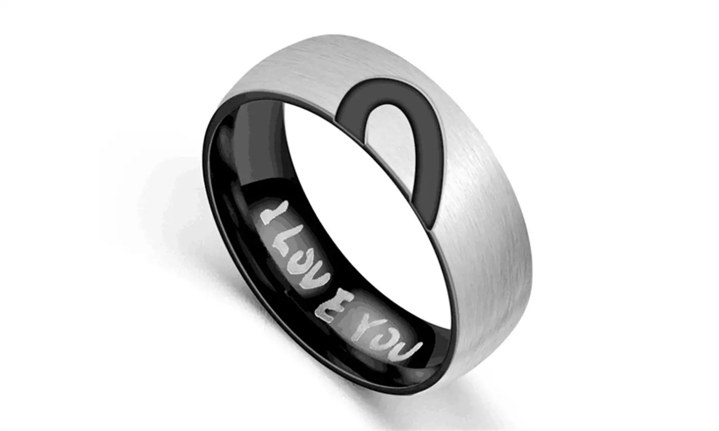 I Love You Half Heart Rings: Choose One or Two Rings