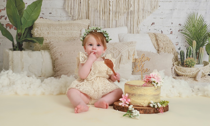 Image 2: Cake Smash & Splash Birthday Photoshoot with Print at Peekaboo 