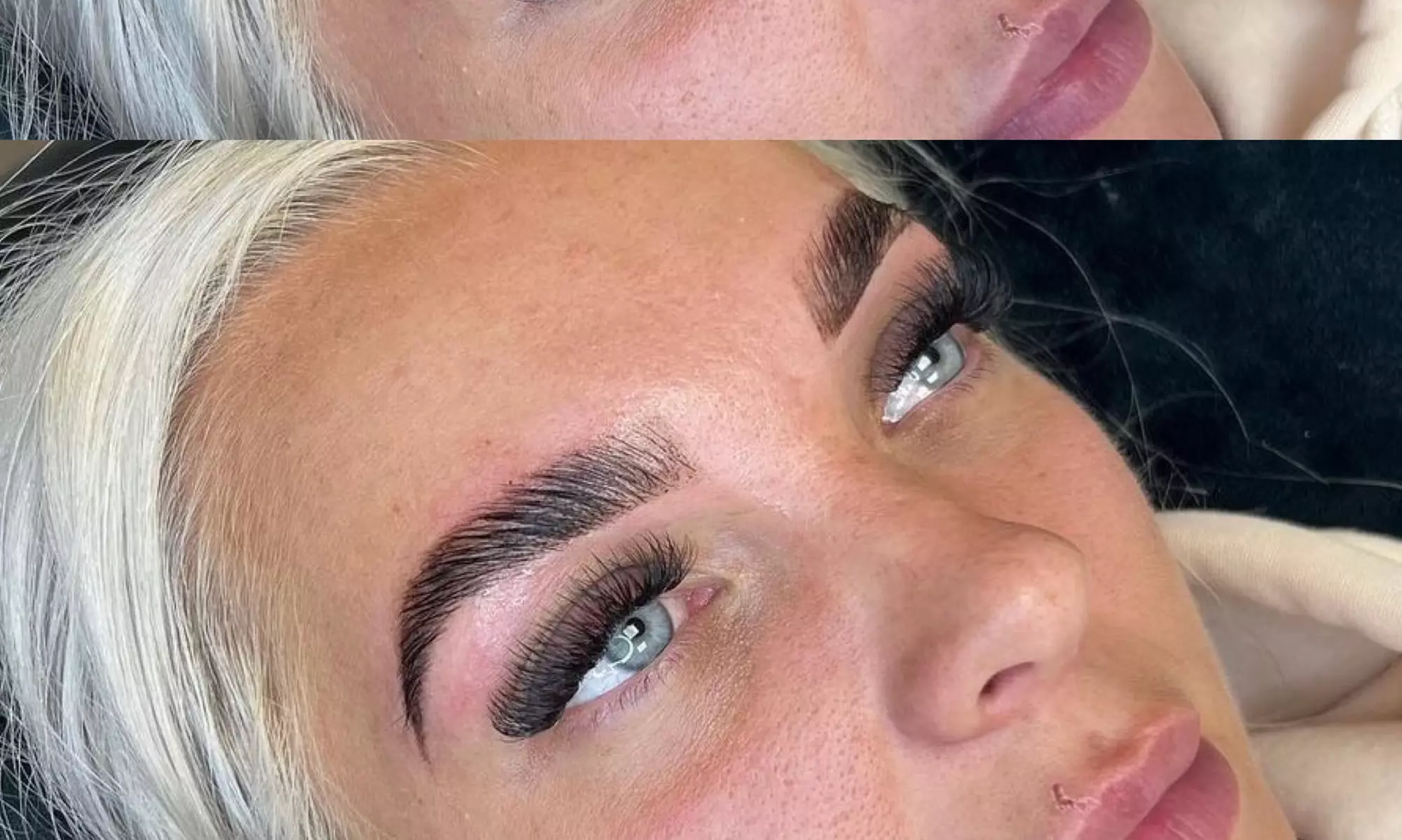Brow lamination with lash bundle or tint and waxing options