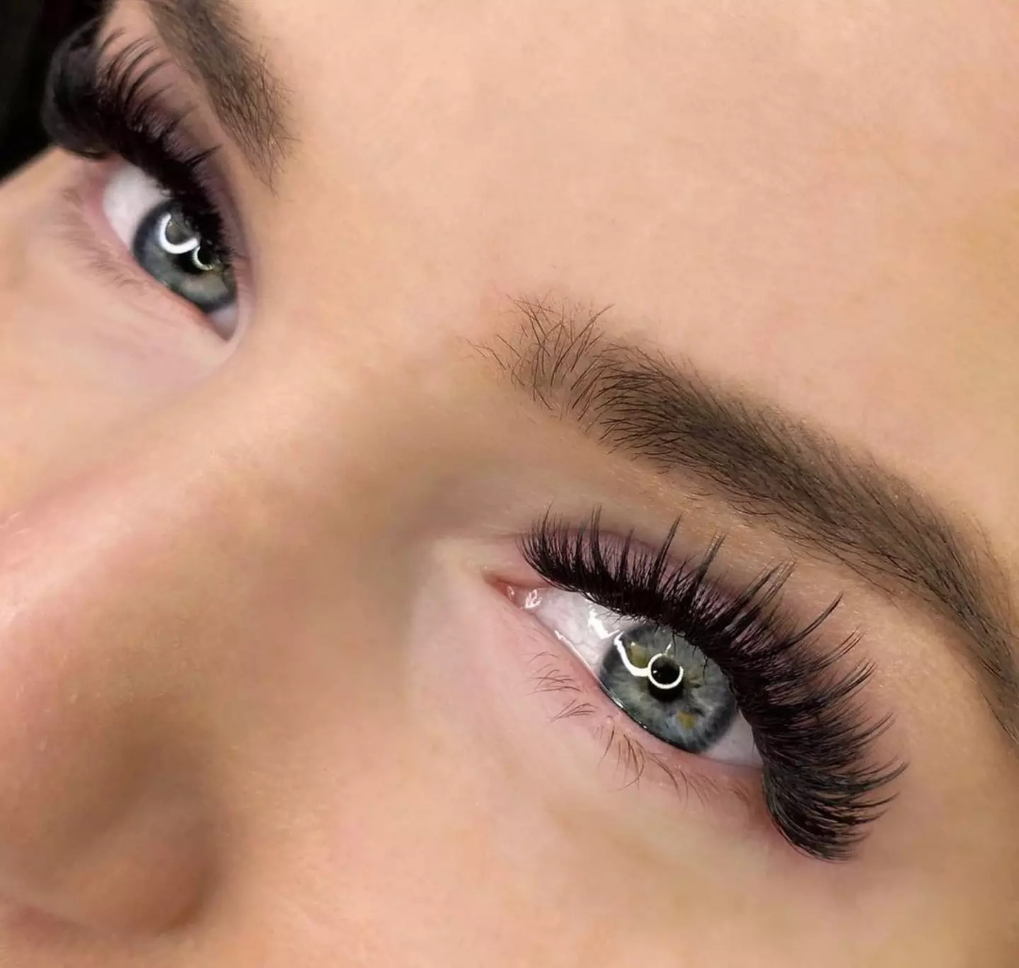Eyelash extensions mini, full, or natural set options available