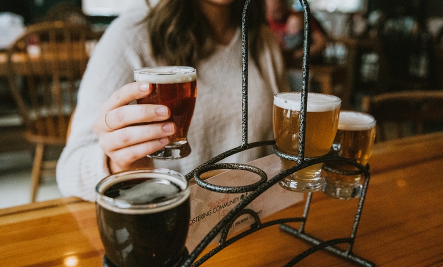 Image 4: Choice of Pints or Flights + Pretzel, Shared Dip or Filled Growler