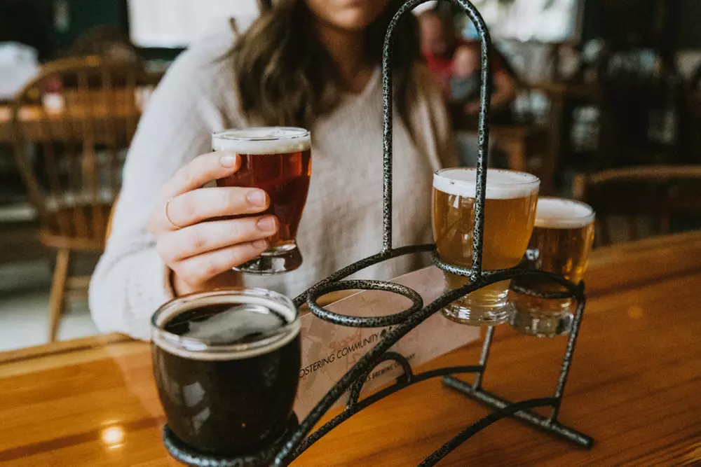 Choice of Pints or Flights + Pretzel, Shared Dip or Filled Growler