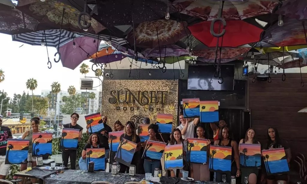 Experience Sunset Rooftop's creative workshop, candle making and painting, with endless mimosas up to 25% off - Second Medium