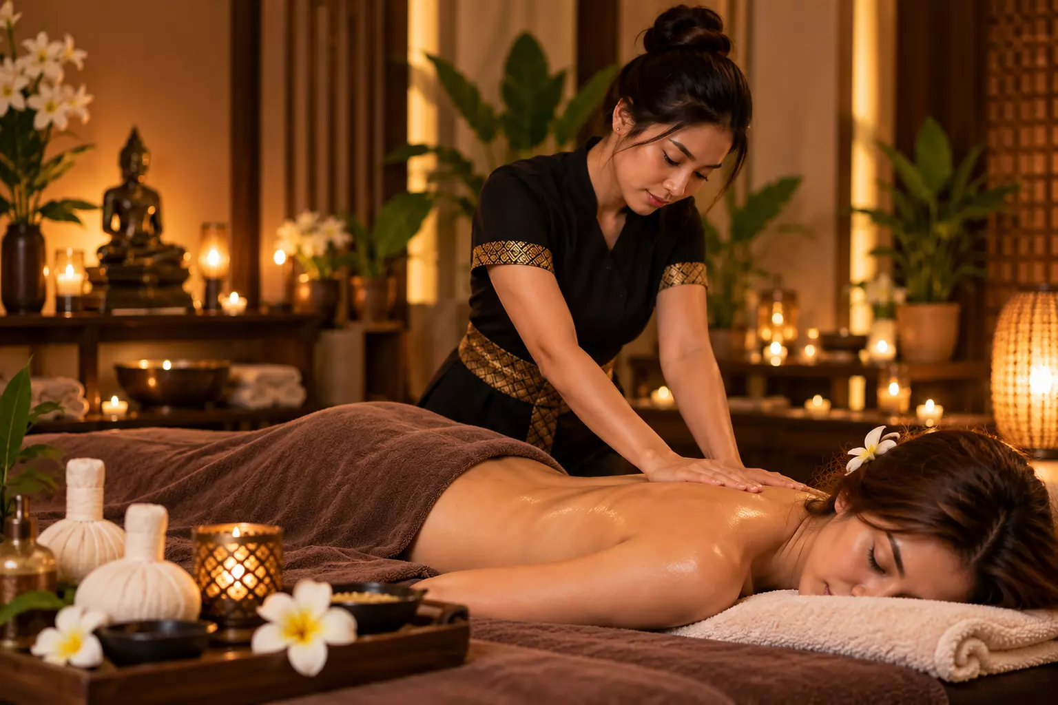 Modelage thaïlandais à l'huile – 1h pour 1 personne