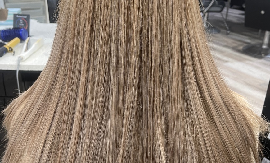 Image 3: Women’s Single-Process Color or Highlight/Brazilian Blowout w/Optional Haircut at Hair By Maryam (Up to 40% Off)