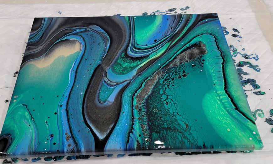 Image 3: Fluid Art Experience for Two: Easy, Fun and Memorable