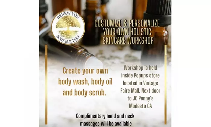Explore Renew You Body Butters' workshop to craft personalized holistic skincare products with up to 45% savings - Primary Image