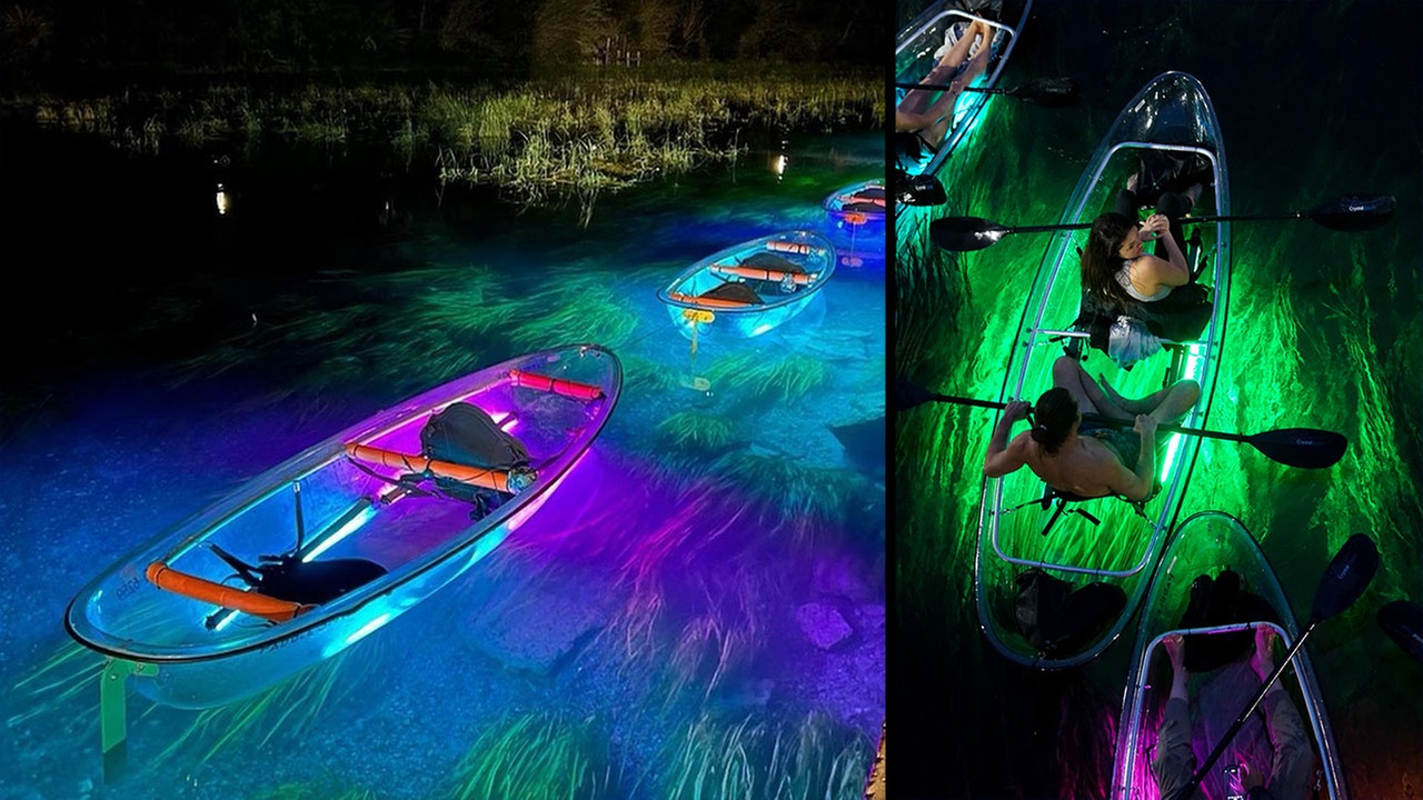 Experience Glow Kayaking at Night with Clear Kayaks