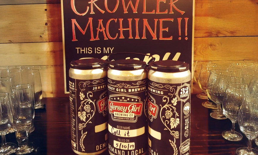 Image 8: Explore Jersey Girl Brewing's Beer Flight or Pint Experience with 32oz Crowlers and Up to 34% Discount