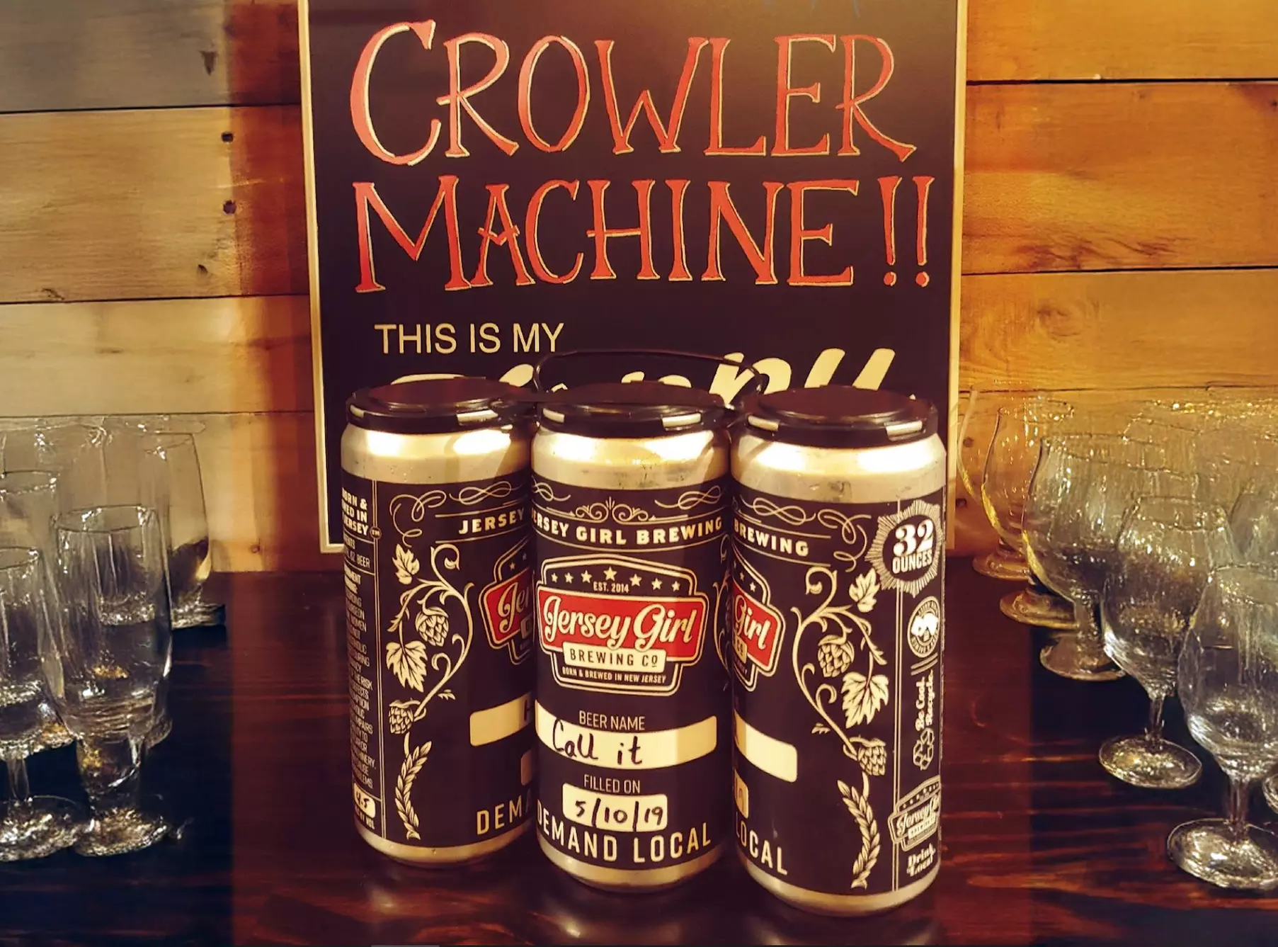 Explore Jersey Girl Brewing's Beer Flight or Pint Experience with 32oz Crowlers and Up to 34% Discount