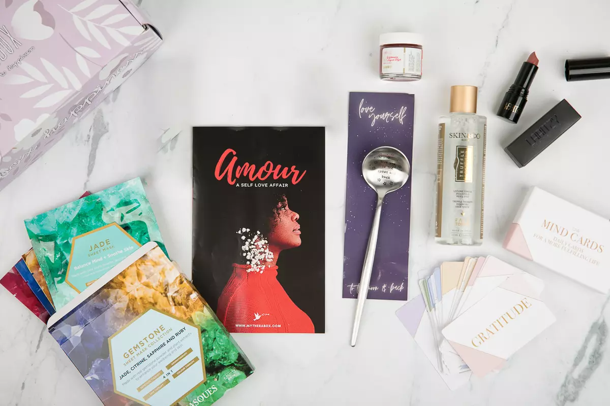 Discover Therabox's themed self-care gift boxes, including Amour and Anniversary options, with up to 49% off