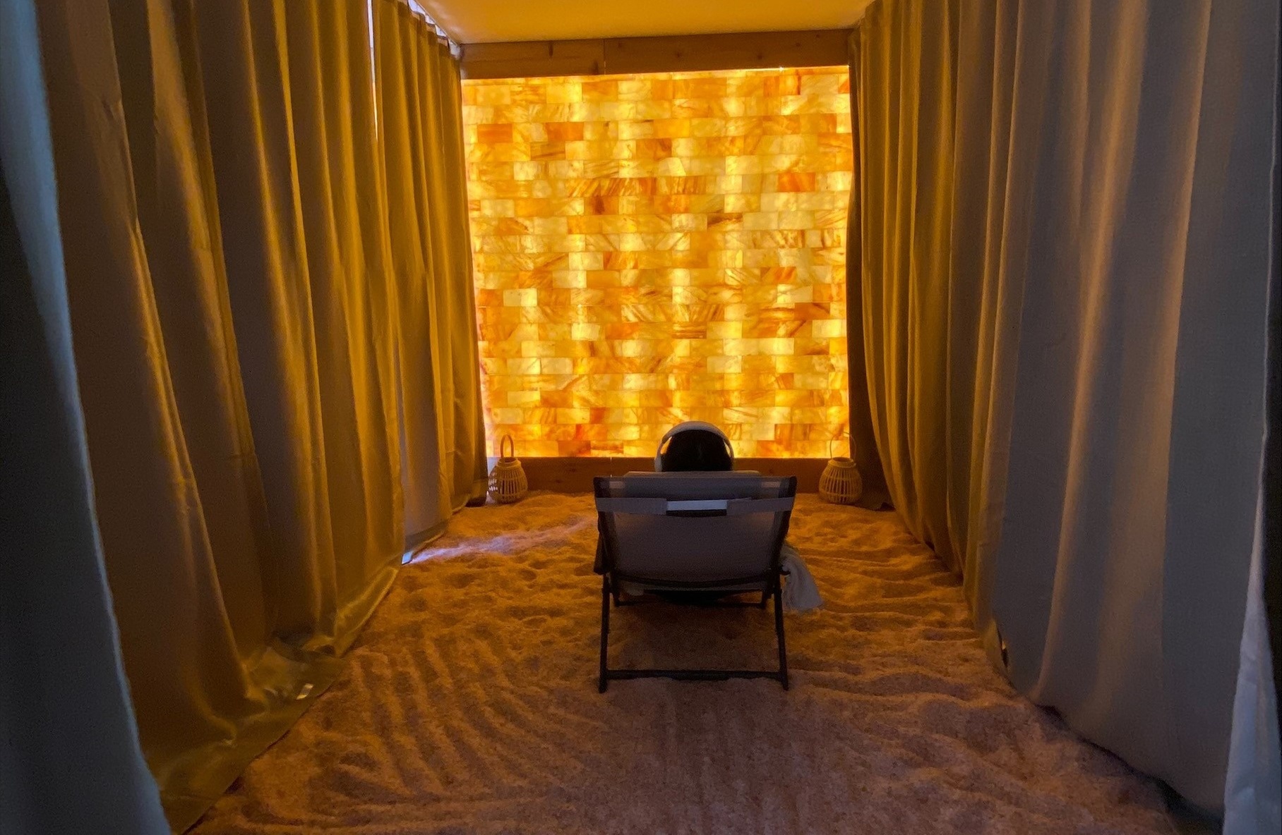 Relax in a Salt Therapy Room with Himalayan Salt Features
